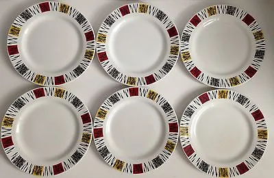 Buy 6 X Barratts Delphatic White Tableware Plates Set Pattern Vintage Retro • 48£