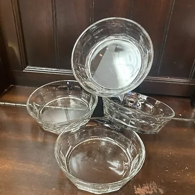 Buy VTG Libbey Duratuff Clear Glass Dessert Paneled Bowl Cottage Style 5.5” Lot/4(C) • 28.34£