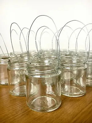 Buy Hanging Glass Jar Tea Light Lantern Candle Holder Wedding Shabby Chic 190ml Vase • 2.25£