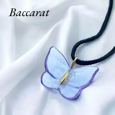 Buy Baccarat Crystal Blue Choker Pendant 2.5×2cm Light Blue Black Gold Used • 147.91£