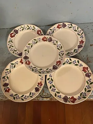 Buy 5 Vintage Plates ADAMS China Old Colonial  Dinner Plates England Ironstone Flowe • 57.64£