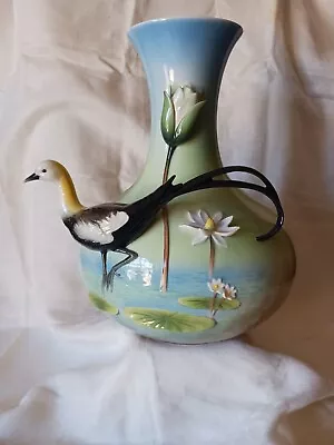 Buy Franz Porcelain Vase Pheasant Tailed Jacana FZ02672  Limited Edition 126/2000 • 403.21£