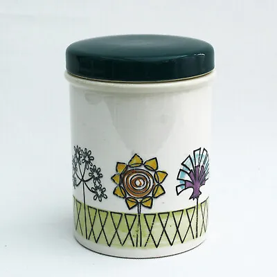 Buy Vintage 1960s T. G. Green 'Fleur' Jar Canister With Lid • DAMAGED • 7£