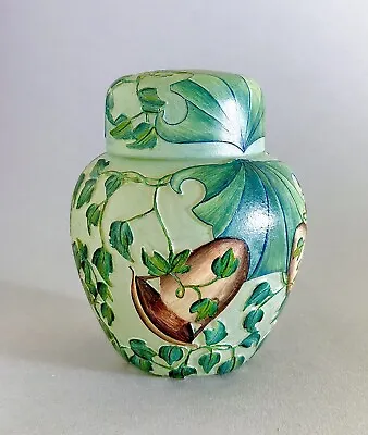 Buy Okra Glass Studio Cameo Hand Painted Ivy Trial 11cm Ginger Jar Sarah Cowan Boxed • 395£