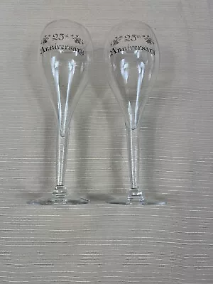 Buy 25th Wedding Anniversary Champagne Glasses Flutes • 11.51£