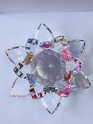 Buy Crystal Lotus Flower Ornament Large Crystal Craft Home Decor Flowers 15cm • 14.99£