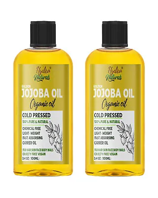 Buy 100%Pure Golden Jojoba Oil Organic For Hair Body Skin Face Natural Cold Pressed  • 10.49£