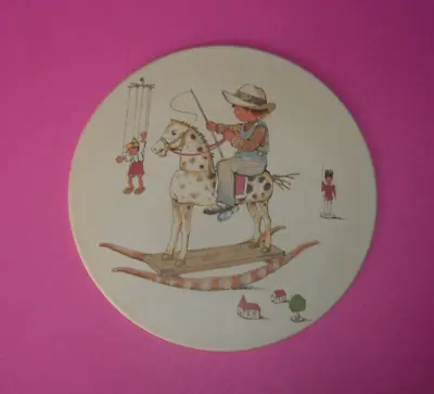 Buy Hornsea,   Child On Rocking Horse  Wall  Plaque / Mat.    Rare   ( 2160 ) • 5.99£