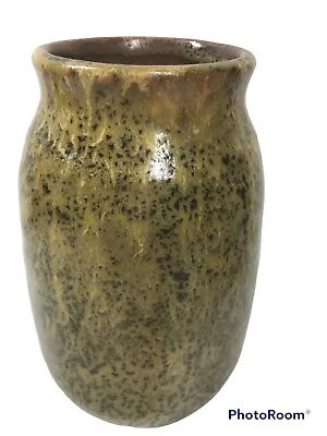 Buy Studio Pottery Vase Green Black Splatter Glazed Inside And Out 5.5  Tall Lovely! • 20.66£