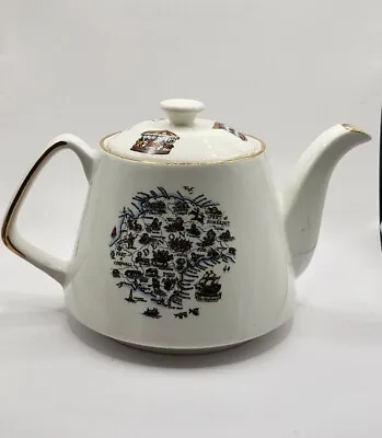 Buy Lord Nelson Pottery, Devon Map & Widecombe Fair Rhyme Teapot  • 8£