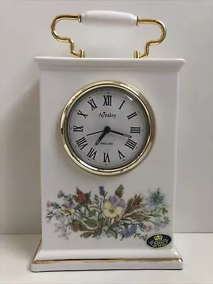 Buy NWT Aynsley Wild Tudor Fine Bone China Mantel Classic Carriage Clock England • 143.86£