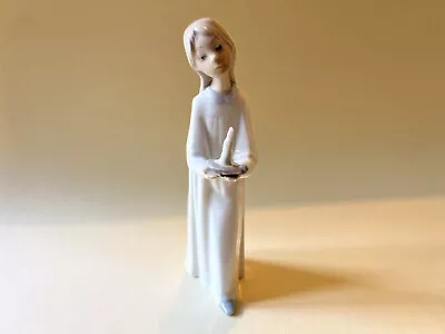 Buy Lladro Figurine Ornament Girl With Candle 4868 Ceramic Pristine Signed Spanish • 10£