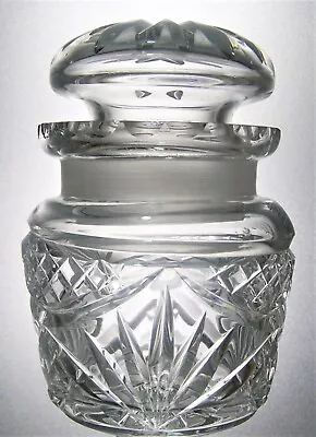Buy Gorgeous Vintage Lead Crystal Cut Glass Mushroom Lidded Jar - 14 Cm • 15£