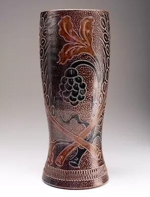 Buy Westerwald, KRÖBER German Stoneware Handmade Sgraffito Vase Glazed Ceramic 70s • 84.60£