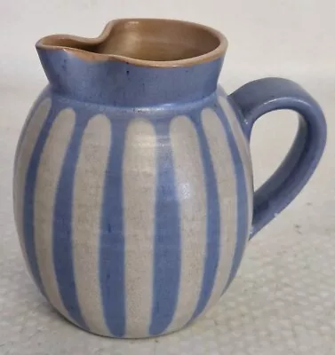 Buy Vintage Prinknash Blue/White Stripe Clay Milk Jug Studio Art Pottery • 10£