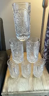 Buy Lead Crystal Drinking Glasses Set Of 6 • 15£