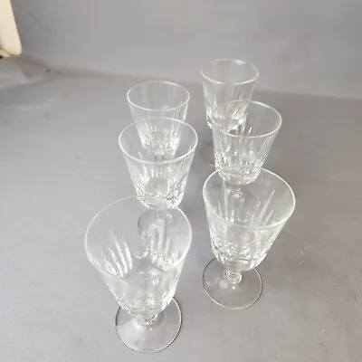 Buy Vintage - Crystal Cut Glass Sherry Glass - Set Of 6 - Free P&P - Clear Glass • 13.47£