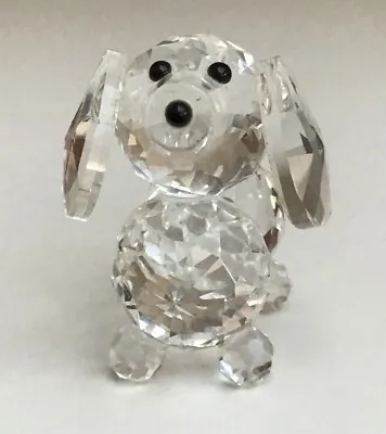 Buy Cute Clear Cut Crystal Minature Dog Figurine Approx 4 X 4.6cm Gift Boxed • 6.99£