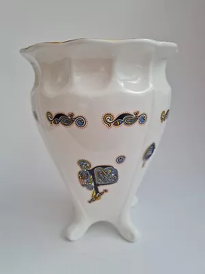 Buy Royal Tara Irish 4 Footed Vase With Celtic Decoration 20cm Tall Original Label • 24.99£