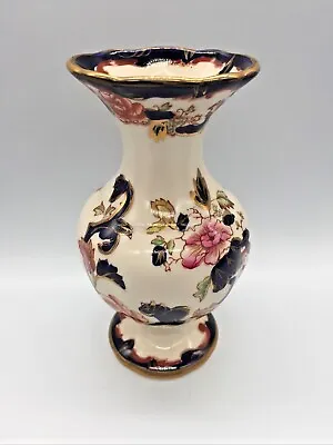 Buy Vintage Masons Ironstone China Blue Mandalay Small Vase Hand Painted Oval Shape • 37.99£