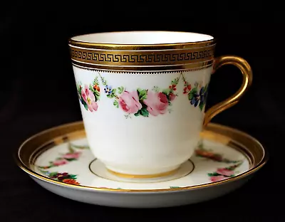 Buy Antique Brown-westhead Moore English Bone China Cup & Saucer Hp Flowers, Ridgway • 19.95£