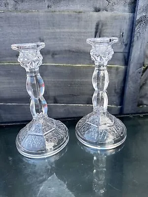 Buy Vintage 7” Glass Candle Holders • 17.50£