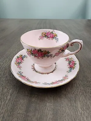 Buy Vintage Tuscan Fine English Bone China Made In England Tea Set Pink With Floral • 35.14£