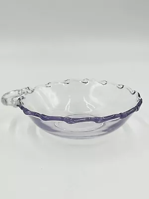 Buy Antique Sun Purple Glass Tea Plate With Handle • 14.38£
