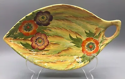 Buy Vintage Carlton Ware 'Anemone' Pattern Leaf-Shaped Dish • 40£
