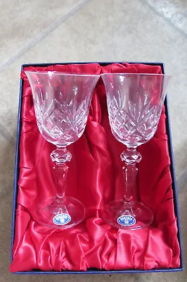 Buy Bohemia Crystal Lead Crystal 2 X Wine Glasses. Boxed, Never Used • 19£