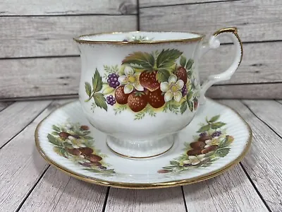 Buy Queen’s Rosina China Strawberry / Strawberries Cup And Saucer - Bone China Cup • 17.95£