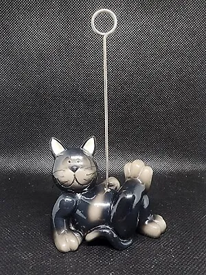 Buy Cat Figurine Photo Card Note Holder Resin  • 9.59£