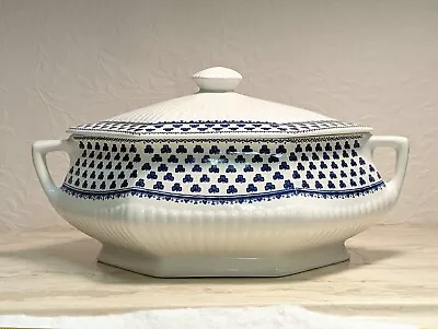 Buy Adams Brentwood Blue Clover Covered Casserole Tureen Great Condition Rare!! • 82.90£