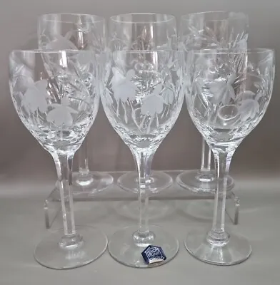 Buy Set Of 6 Stuart Crystal Cascade White Wine Glasses • 150£