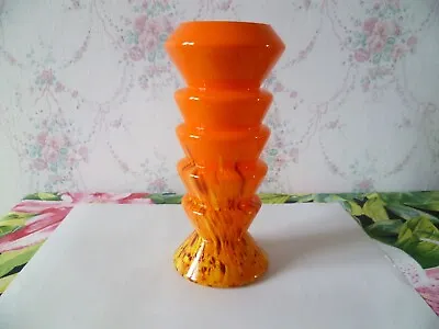 Buy Vintage Czech Bohemian Splatter Glass Vase Art Deco Kralik / Welz / Steinwald • 24£