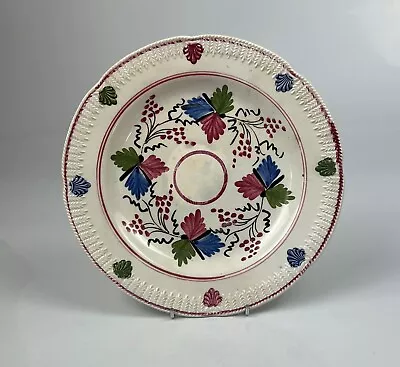 Buy A Dillwyn Swansea Hand Painted Pearlware Stylised Floral Plate C1820-30 • 85£