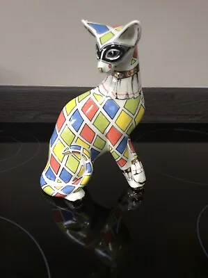 Buy Cool Catz Paul Cardew Harlequin Masked Cat Figurine Statue Multi Coloured 19.5cm • 35£