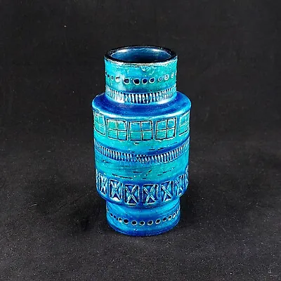 Buy Glazed Ceramic Vase  Rimini Blu  By Aldo Londi For Bitossi, Italy, 1950s • 295.68£
