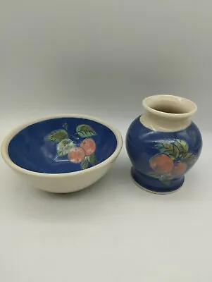 Buy Forrester Bandon Irish Pottery Stoneware Apples Small Vase And Bowl Dish Handmad • 16.99£