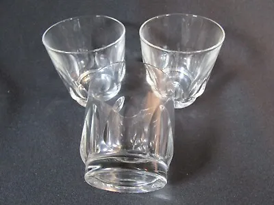 Buy Set Of 3 Lovely Vintage  Crystal Cut Glass Whiskey Glass Tumblers • 9.97£