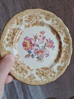 Buy Antique Mason' England Small Dish Porcelain Hand Painted Patent Ironstone Golden • 9£