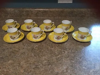 Buy COLCLOUGH CHINA DEMITASSE CUPS & SAUCERS, 16 Pieces Made In Longton England • 56.58£