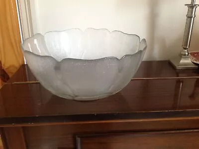 Buy Large Arcoroc Glass Fruit Bowl Made In France 31cm Diameter / 14.5cm High • 24.95£