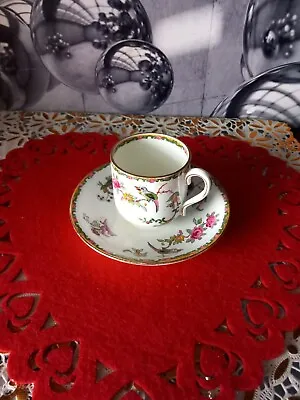 Buy Vintage Royal Grafton Saucer And Coffee Cup With Oriental Birds In A Floral... • 2.50£