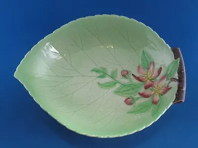Buy Vintage Carlton Ware Large Footed Bowl Green Apple Blossom Pattern • 12£