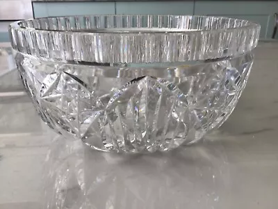 Buy Very Heavy Vintage Crystal Cut Glass Fruit Bowl • 8£