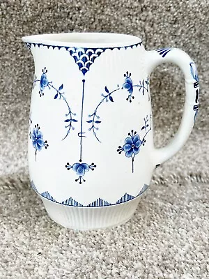 Buy Vintage Furnivals Creamer Jug Pitcher Denmark Pattern Pottery Blue & White • 34.99£