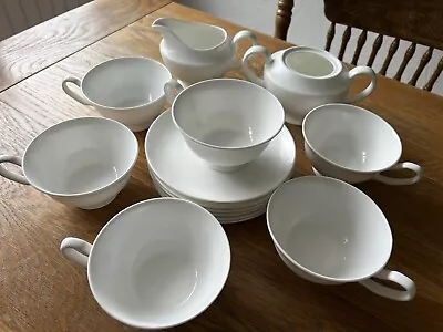Buy Fine Bone China Tea Set, Cups And Saucer Set Of 6, Tableware Porcelain • 28£