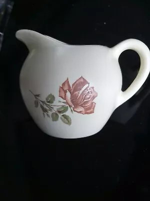 Buy Honiton Cream Jug , Brown Rose Decoration. Unusual.  7 Cm . Marked Milton. • 4.99£