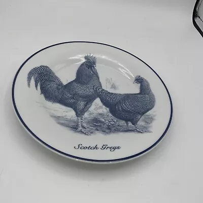 Buy Vintage Norfolk China Blueware Scotch Greys Chicken Plate • 23.39£